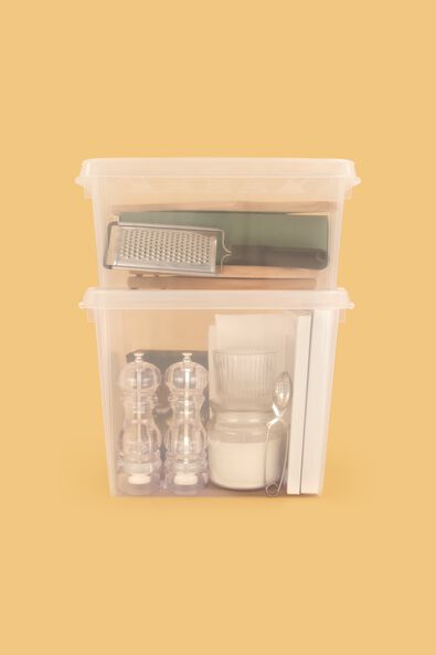 opbergbox 14L Brussels transparant 34x25x27