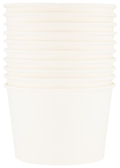 papieren bakjes - 550 ml - wit- 10 stuks
