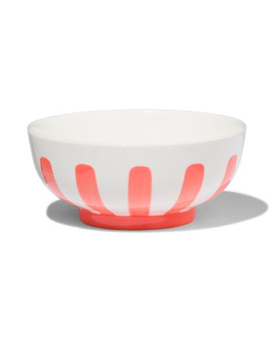 schaaltje &Oslash;11cm Tafelgenoten new bone wit met koraal