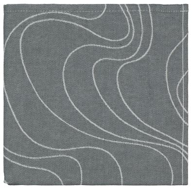 theedoek - 65 x 65 - katoen - grijs golven