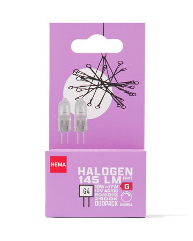 halogeen G4 10W 145lm dim - 2 stuks
