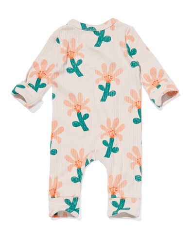newborn meegroei jumpsuit met bamboe ecru