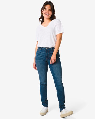 dames jeans - skinny fit middenblauw