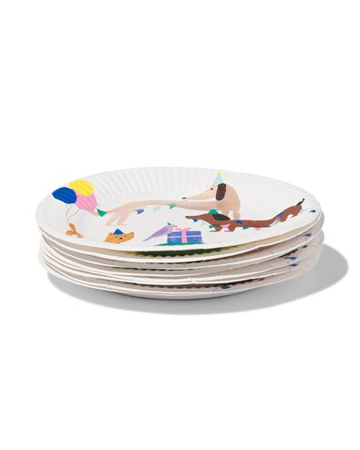 gebaksbordjes karton &Oslash;17.5cm partyanimal - 8 stuks