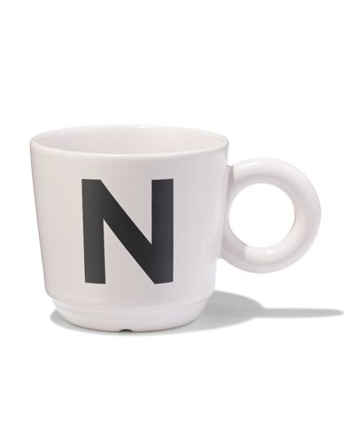 aardewerk mok 280ml letter N