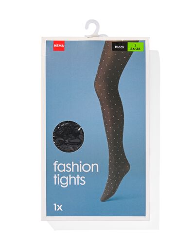 panty fashion glitter stip 60denier zwart