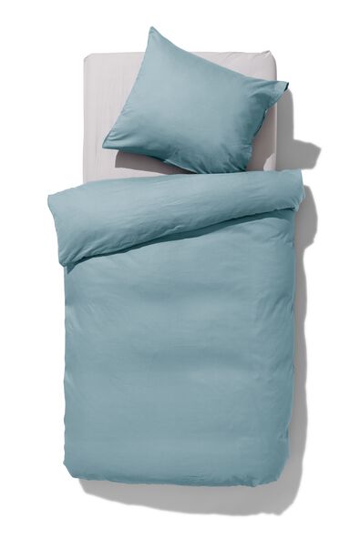 dekbedovertrek percal 140x200/220 blauw