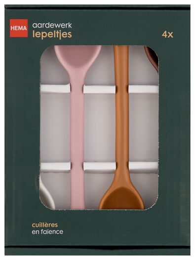 lepeltjes 14cm aardewerk 4 stuks