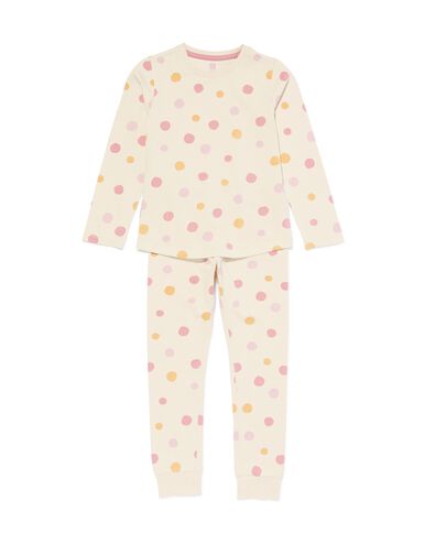 kinder pyjama met stippen beige