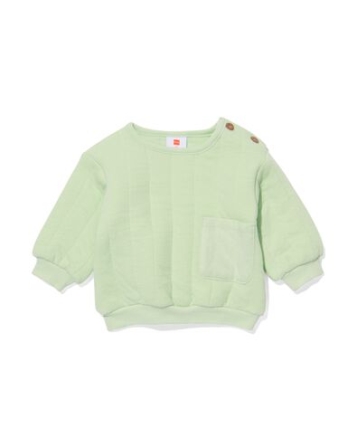 newborn sweater doorgestikt mintgroen