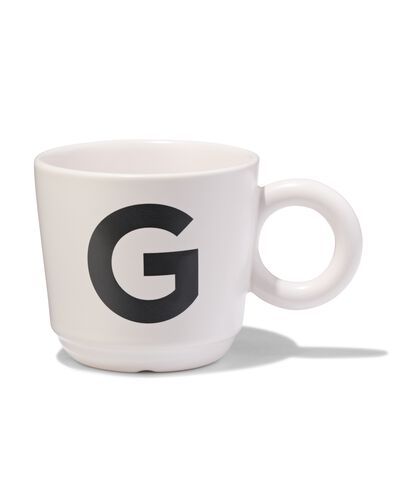 aardewerk mok 280ml letter G