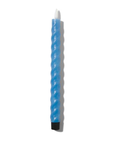LED gedraaide huishoudkaars met wax &Oslash;2.3x28.3 blauw