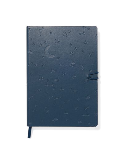 notitieboek A5 gelinieerd PU blauw
