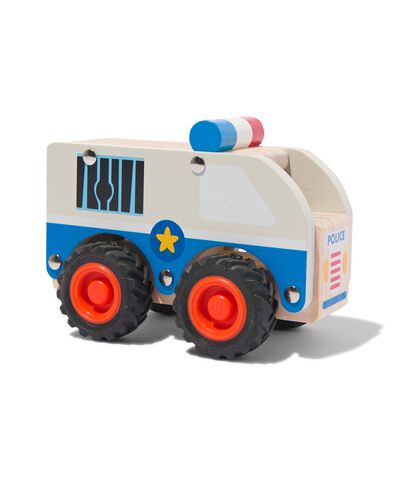 politieauto hout 12.5cm