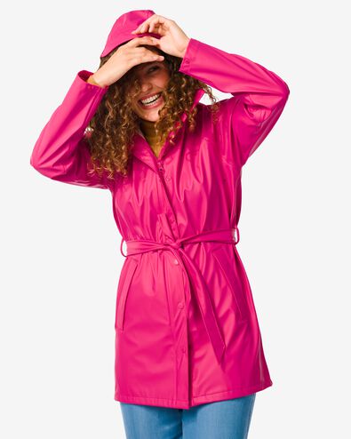 waterdichte dames regenjas  roze