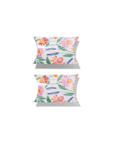 cadeaudoosjes karton 15x13 bloemen - 2 stuks