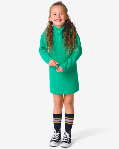 kinderjurk met rits groen