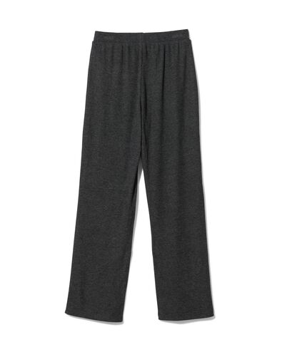 dames loungebroek met ribbels donkergrijs