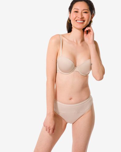 voorgevormde bh met beugel recycled/micro beige