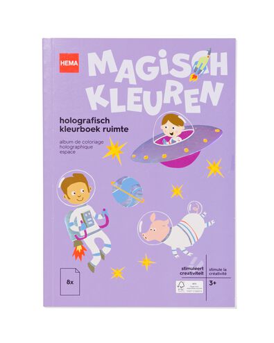 holografisch kleurboek ruimte 3+