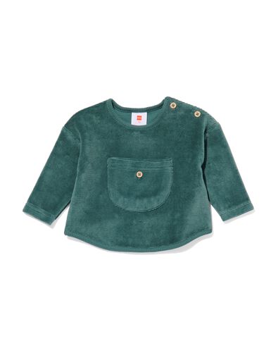 newborn trui rib velours blauw