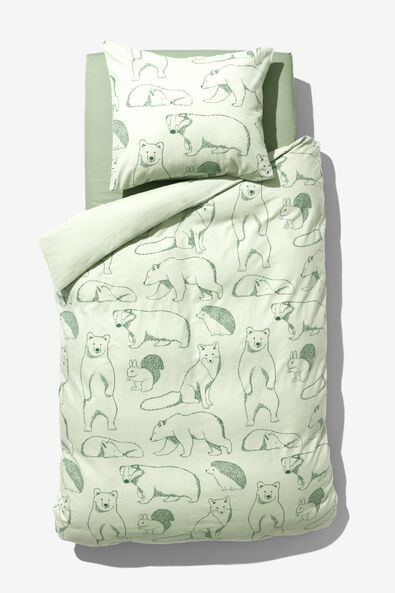 kinderdekbedovertrek 140x200 flanel beren