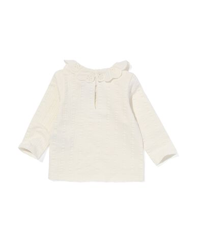 newborn t-shirt ajour gebroken wit