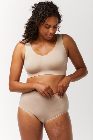 niet voorgevormde top naadloos beige