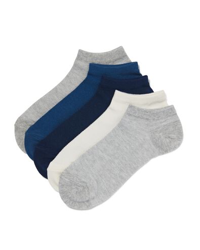 heren sokken met katoen mesh - 5 paar donkerblauw