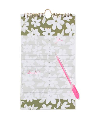 verjaardagskalender 28x16 met bloemen