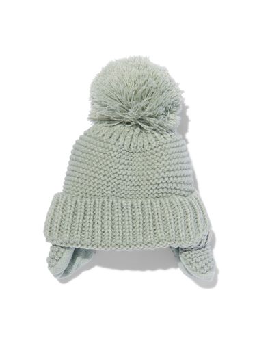 baby muts met pompon lichtgroen