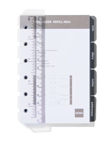 agenda vulling 2024 12.3x8 grijs