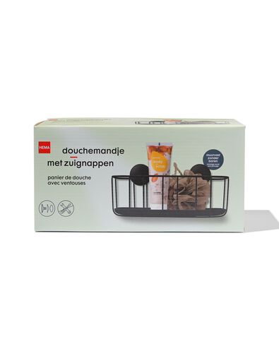 douchemandje met zuignappen zwart