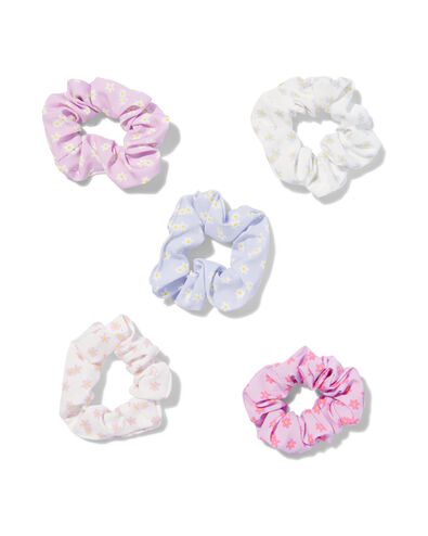 scrunchies bloemen - 5 stuks