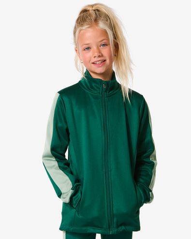 kinder trainingsjas donkergroen