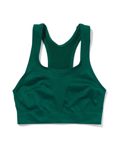 kinder sporttop naadloos donkergroen