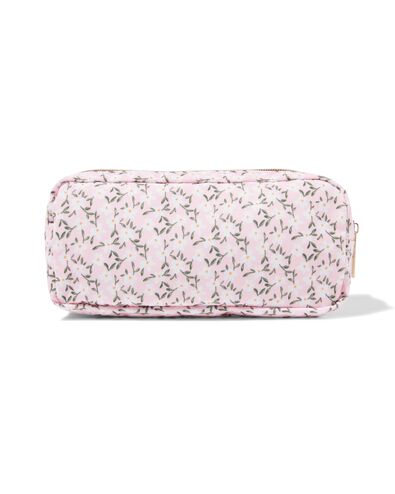 etui met dubbele rits bloemen