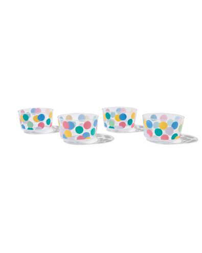 herbruikbare bakjes &Oslash;11cm confetti - 4 stuks