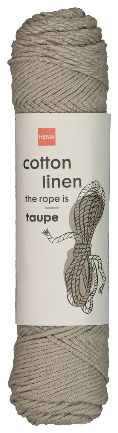 brei en haakgaren katoen/linnen 50gr/83m taupe