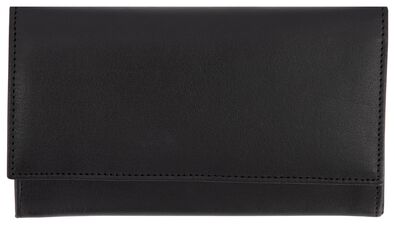 leren portemonnee 10x16.4 - RFID- zwart