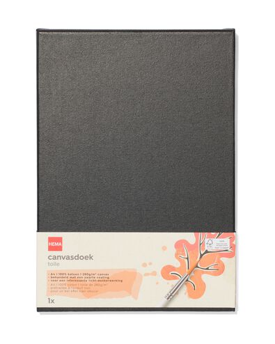 canvasdoek zwart A4