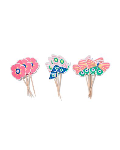 cocktailprikkers 10cm vlinder - 15 stuks