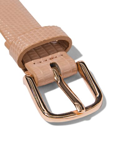 dames riem met dierenprint 2.3cm beige