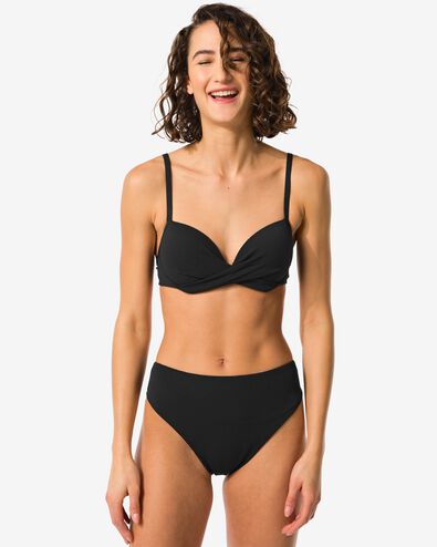 dames bikinibroekje hoge taille zwart