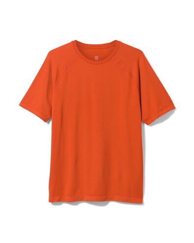 naadloos heren sportshirt oranje