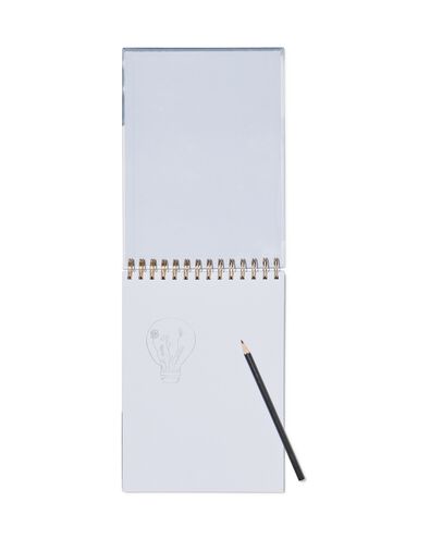 schetsboek met spiraal blanco 25.4x18.6 grijs