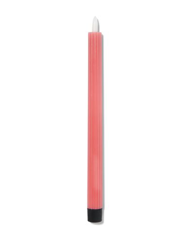 LED ribbel kaars met wax &Oslash;2.3x28.3 donkerroze