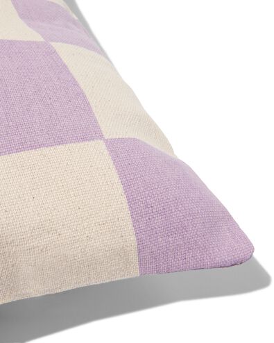 kussenhoes katoen met blokken 50x50 lila