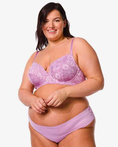 voorgevormde bh met kant met beugel roze