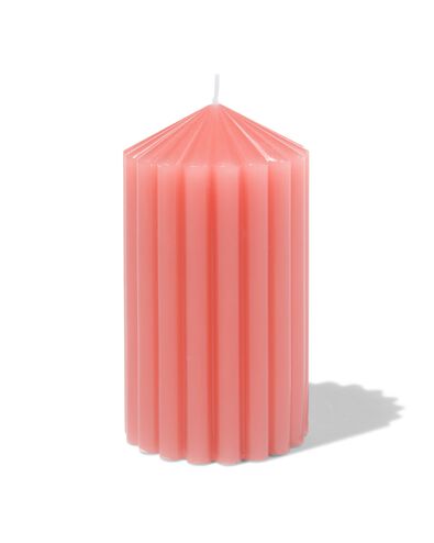 pilaarkaars bloem met ribbels &Oslash;7x12 roze